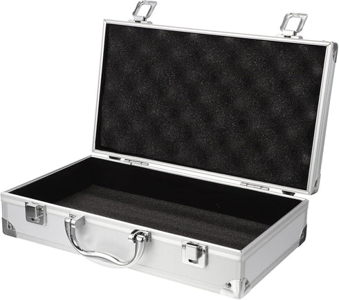 Toyvian Aluminum Briefcase Hard Case, DIY Customizable Foam Insert for Test Instruments, Cameras, and Tools