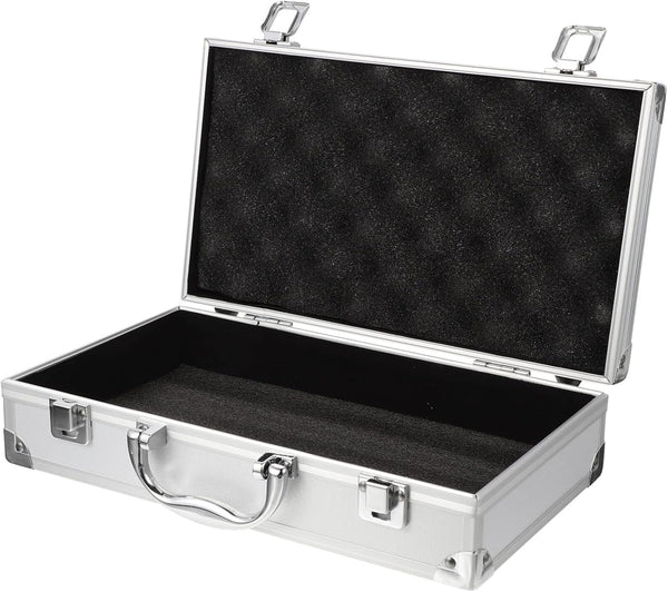Toyvian Aluminum Briefcase Hard Case, DIY Customizable Foam Insert for Test Instruments, Cameras, and Tools