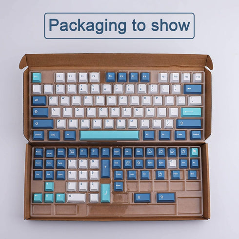 Hyekit PBT Keycaps, 134 Keycaps Shoko Dye-Sublimation Set, 6.25u 7u Spacebar, Cherry Profile for Mechanical Keyboards