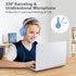 SIMOLIO Kids Headphones Wired with Microphone for Virtual School & Gaming, Safe Volume Cord Headphone with Flexible Rotatable Mic for Boys, Teens, Children, Lightweight Folding Headset for PC, Xbox