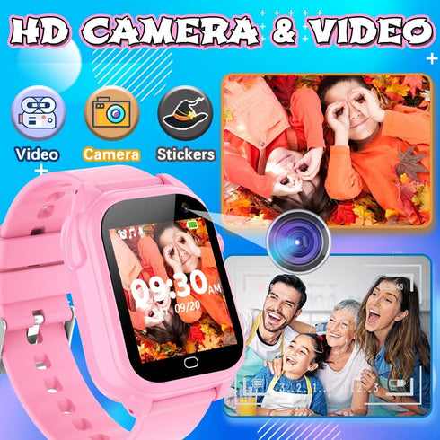 Kids Waterproof Smart Game Watch with 26 Games, 1.44'' Touchscreen for Girls Boys 3-12 Years Old