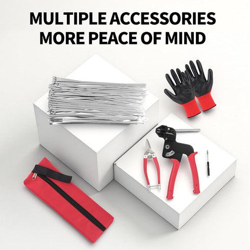 Huiyangteng 100 11.8 inch (200LBS) Metal Zip Ties Heavy Duty Outdoor,Metal Zip Tie Tool with Pcs Stainless Steel Zip
