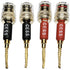 CESS-220 Pin Banana Plug to 4mm Female Banana Jack, 4 Pack, Braided-Type