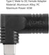 SinLoon 65W PD DC 7.4mm x 5.0mm Female (7.4mm x 0.6mm) Input to USB Type C Male Power Charging Adapter,Uilt-in with PD Automatic Identification Induction Chip,for Phones,Tablets, Laptops(black 7406 B)