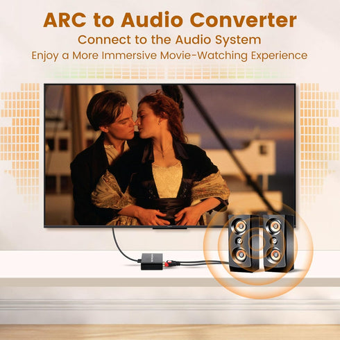 HDMI ARC to Optical Audio Adapter, ARC Audio Extractor, SPDIF Coaxial 3.5mm AUX Sound Extractor Splitter