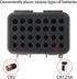 CR2 CR123A Lithium Battery Organizer Case, 28 Slots, Waterproof Hard Case for CR17345/CR16340/CR18350, Explosionproof