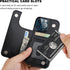iPhone 13 Pro Wallet Case, Black PU Leather with Card Holder, Kickstand, Durable Shockproof Cover 6.1 Inch