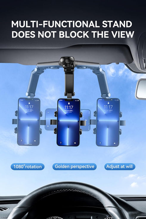 Temvue Car Photography Phone Mount Stabilizer, Universal Cell Phone Car Mount Metal Anti-Shake POV View for Navigation