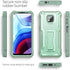 ExoGuard Rubber Shockproof Case for Moto G Power 2021, Built-in Screen Protector and Kickstand, Green