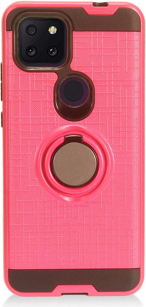 T-Mobile REVVL 5G (6.53") T790W/T790Z Phone Case with Ring Stand, RS2 Hot Pink