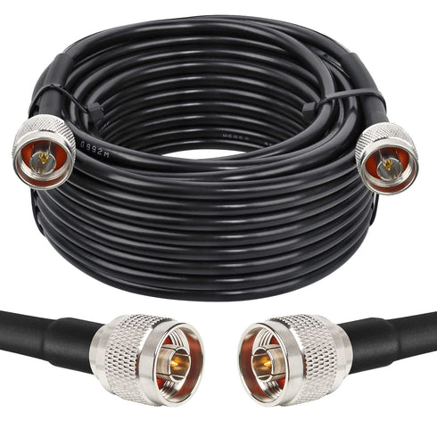 XRDS-RF N Male to N Male Cable 35FT, Type N KMR240 50 Ohm Coax Extension Cable for Low Loss