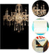 LYLYCTY 5x7ft LY024 Luxurious Chandeliers Photography Background European Gorgeous Crystal Chandelier Black Backdrop