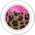 Leopard Print Abstract Animal Skin Dripping Pink Bling PopSockets MagSafe PopGrip for iPhone