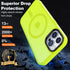 Vooii iPhone 12 Pro Max Case - Slim Translucent Matte, Fluorescent Green, Magsafe Compatible, with Screen & Camera