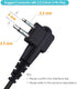 (2 Pack) Walkie Talkie Earpiece, 2-Pin 2.5mm/3.5mm G Shape Walkie Talkie Headset with PTT Mic, Compatible with Motorola Two-Way Radios