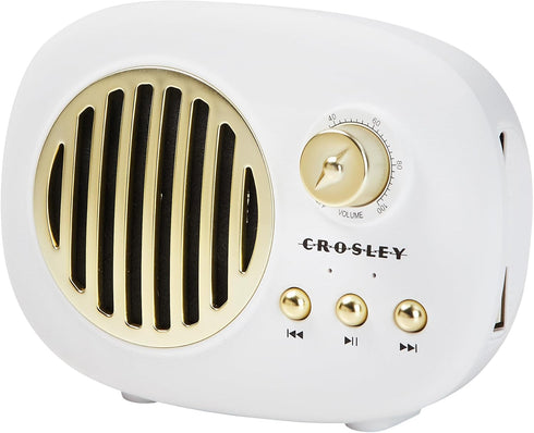 Crosley CR3044A-WH Piper Portable Bluetooth Speaker, White
