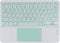 Wireless Bluetooth Keyboard with Touchpad - Ultra Slim Rechargeable Portable 10 Inch for iOS Android Windows (Green)