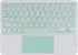 Wireless Bluetooth Keyboard with Touchpad - Ultra Slim Rechargeable Portable 10 Inch for iOS Android Windows (Green)