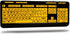Adesso AKB-132UY - EasyTouch 132 Florescent Yellow Multimedia Desktop Keyboard,Black by Adesso