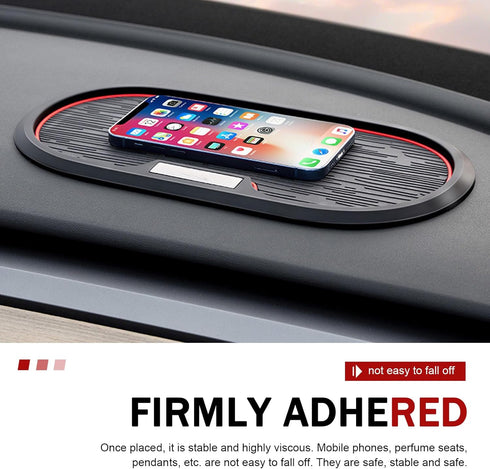 Yidcidu 1.8" 5.9" Car Dashboard Anti-Slip Pad, PVC Center Console Storage Mat, x Washable Design Elliptical Storage