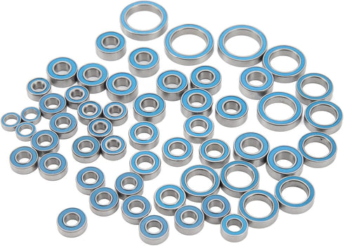 Phefop 55PCS 1/10 RC Car Bearings, Steel Sealed RC Ball Bearings Kit Remote Control Replace Parts for Remote Control