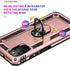 Military Grade Drop Impact Samsung Galaxy A03S Case - 360 Metal Rotating Ring Kickstand Holder Heavy Duty Case