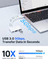JSAUX USB-C to HDMI Adapter, 4K@30Hz 3-in-1 Multiport, 100W Fast Charging, Compatible with iPhone 15 Pro Max