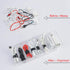 Acrylic Electronics Organizer - 8 Sections Clear Cable Storage Bin Box with 20 PCS 6 Inch Reusable Cable Tie Straps