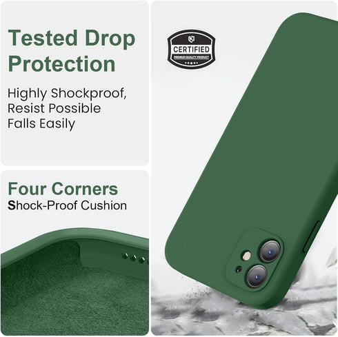 Vooii iPhone 11 Case, Upgraded Liquid Silicone with Camera Protection and Soft Anti-Scratch Microfiber Lining, 6.1