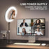UEGOGO 10 Desk Ring Light with Stand, LED Circle Light with Phone Holder for Computer Laptop Zoom Meetings, Video