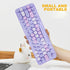 Sanpyl 2.4GHz Keyboard Mouse Combo, Cute Retro 68 Round Keycaps Keyboard, 3 DPI Mouse, USB Receiver Compatible