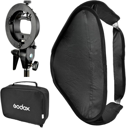 Godox 24" x 24" Softbox with S-Type Bowens Mount Bracket for Studio Photography Lighting