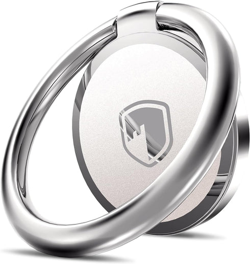 Generic Cell Phone Ring Holder Stand 360 Degree Rotation Finger Ring, Polished Metal