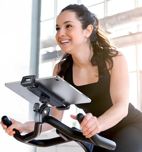 CreaDream 4.7-13" Tablet Holder Mount for Spin Bike, Tablet Clamp for Treadmill, Indoor Stationary Bike, Stroller