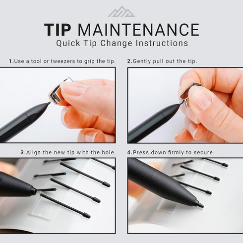 V-Pen Stylus Nibs for Remarkable 2, 10-Pack Black Tips for Precision and Durability