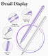 LUNTAK Stylus Pen for iPad, 2 Pcs Universal for Apple/iPhone/iPad Pro/Mini/Air/Android/Microsoft with 4 Tips (Purple &