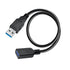 6 Pack 1 3.0 3.0 SaiTech IT Short Length Feet USB Extension Cable, USB A Male to Female Extender - Black