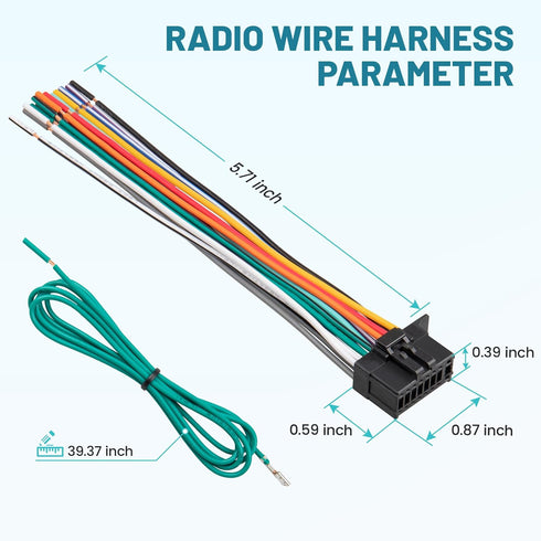 16 AVH4000NEX AVH-4100NEX AVIC-6100NEX NuIth Pin Pioneer Radio Stereo Wiring Harness Power Speaker Plug DVD Power Cord