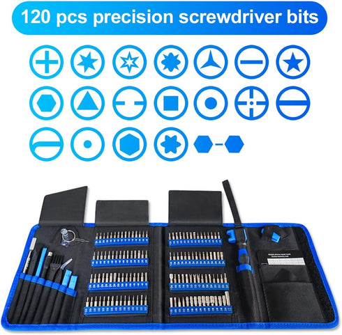 EFAITHFIX Screwdriver Sets 142-Piece Electronics Precision Tool Kit with 120 Bits for iPhone, MacBook, PC