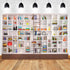 CapiSco 7x5FT White Bookshelf Photography Backdrop Bookcase Library Photography Background for Office & Home Office
