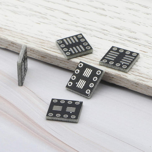 JIUWU 8 Pin Double-Side Prototype Printed Circuit PCB Adapter - Universal Board for DIY Soldering and Electronic