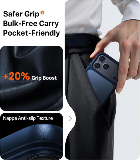 TORRAS 17 17 for iPhone Pro Case, Beyond Military-Grade Protection, Camera Control Button, DIY Buttons, Translucent
