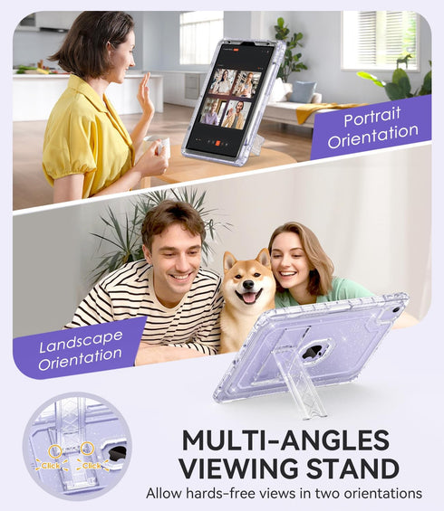 Case for iPad Air 5th/4th Generation (2022/2020) 10.9'', for iPad Pro 11 Inch, Hard Slim Cover with Pencil