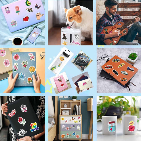 Eagle Stickers for Water Bottle, 50pcs Waterproof Vinyl Bird-of-Prey Stickers for Laptop, Phone, Bumper, Skateboard