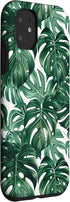 Swiss Cheese Plant Design 11 Monstera Deliciosa Green Tropical Leaves Pattern Case for iPhone