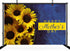 CHNYWORK 8ftx6ft Happy Mother's Day Backdrop Bouquet of Sunflowers with Happy Mother's Day Greeting Words on A Blue