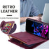 UEEBAI Wallet Case for Samsung Galaxy S21 FE 5G, Vintage PU Leather Cover with Card Slots and Zipper Pocket