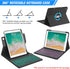 Keyboard Case for iPad 9.7" (5th/6th Gen), 360° Rotatable with Pencil Holder, 7 Color Backlit Bluetooth Keyboard