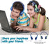 SIMOLIO Kids Headphones for School, Safe Volume Limiter with Microphone, Adjustable & Foldable Wired Headsets for