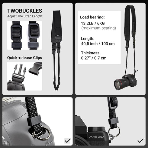 Universal Soft Neoprene Shoulder Neck Strap for DSLR Camera, Quick-Release Camera Strap for X100V, Canon R5, R6, R7,